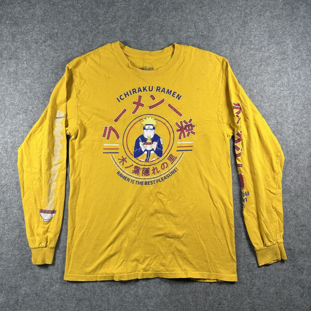 Ripple Junction Naruto Shippuden Ichiraku Ramen Long Sleeve Shirt Medium Yellow
